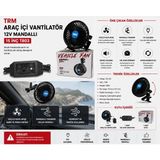 Paspro Otomotiv Trm Araç Içi Vantilatör 12V Mandallı 15 Inç Hız Ayarlı Siyah T803