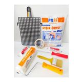 Pass 7 Parça Boyacı Seti (Rulo, Örtü, Fırça, Parmak Rulo, Kağıt Bant, Boya Izgarası, Yedek Rulo Başlığı)