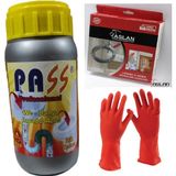 Pass Dök-Aç Sıvı Lavabo Pvc Boru Açıcı 1000 gr + 3 Metre Susta + Eldiven
