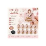 Pass Pano Peri Kızı Magnet 7 cm | Kişiye Özel Pleksi Hediyelik | Kız Bebek Doğum Günü & Organizasyon Süsü