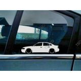 Passat B5, 1.8t Kapı Kelebek Cam Oto Sticker 17 CM 2 Adet