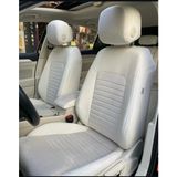 Passat B8 2014 Ve Sonrası Uyumlu Arka Sırt 2+1 Arka Sırt Kolçaklı Model Oto Koltuk Kılıfı - Ekru