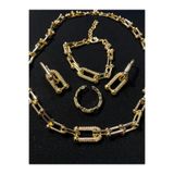 Passionis Jewelry TİFFANY MODEL GOLD YÜZÜK KOLYE KÜPE BİLEKLİK TAKIM