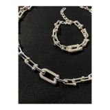 Passionis Jewelry TİFFANY MODEL RODYUM ZİRKON TAŞLI KOLYE BİLEKLİK