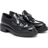 Passionis Prada Klasik Ayakkabı - Prada Black Brushed Leather Loafers -Prada Parlak Klasik Ayakkabı - Parlak Siyah