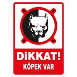 Passpano 25X35 cm Sac Dikkat Köpek Var Pıtbull Uyarı Levhası