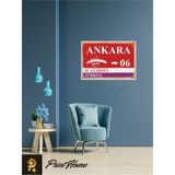 Passpano Ahşap Vintage Poster "06 Ankara Retro Mdf Poster" 24X34 cm