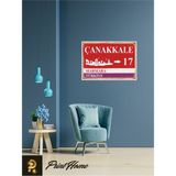 Passpano Ahşap Vintage Poster " 17 Çanakkale Retro Mdf Poster" 24X34 cm