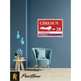 Passpano Ahşap Vintage Poster " 28 Giresun Retro Mdf Poster" 24X34 cm