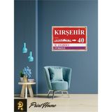 Passpano Ahşap Vintage Poster " 40 Kırşehir Retro Mdf Poster" 24X34 cm