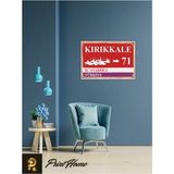 Passpano Ahşap Vintage Poster " 71 Kırıkkale Retro Mdf Poster" 24X34 cm