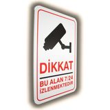 Passpano Pano Pvc Uyarıcı Levha GizliKamera 16*24 cm