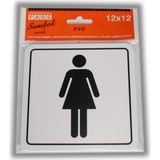 PassPano Pvc Foam Levha BAYAN WC Sembol 12 x 12 cm