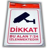 Passpano Pvc Uyarıcı Levha Gizli Kamera 16 x 24 cm