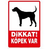 Passpano Sac Dikkat Köpek Var Uyarı Levhası 25X35 cm