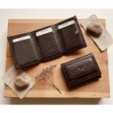 Passtell %100 Hakiki Deri Küçük Boy Bozuk Paralı Minimalist Kadın Cüzdan - Kahverengi - 10,5 cm en / 8,5 cm yükseklik