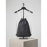 Passtell Unisex Ipli Büzgülü Jaens Minimalist Spor Kot Sırt Çanta 33,5*46 cm - 33,5 x 46 cm - Siyah