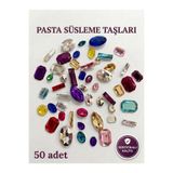 PASTA ADAM PARTİ VE PASTA MALZEMELERİ Pasta Süsleme Taşı 50 Adet - Doğum Günü Pasta Süsü - Pasta Taşı - Dekoratif Pasta Taşı (Yenilebilir Değildir)