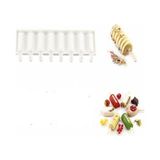 Pasta Cumhuriyeti Twister Silikon Dondurma Kalıbı 8 Bölmeli 50 Adet Çubuk Hediyeli