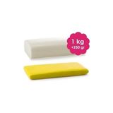 Pasta Market 1 kg Beyaz ve 200 gr Sarı Şeker Hamuru Set - 1 Adet