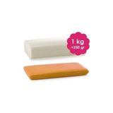 Pasta Market 1 kg Beyaz ve 200 gr Turuncu Şeker Hamuru Set - 1 Adet