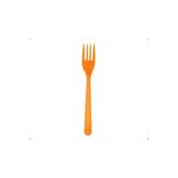 Pasta Market Turuncu Renk Plastik Çatal (25 Adet) - 1 Adet