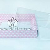 Pasta Puantiyeli Pembe Asetat Kutu 10 Adet 19x10x3 cm