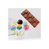 Pasta Story Silikon Lolipop Şeker Izomalt Kalıbı 6'lı, Kahverengi