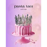 Pasta Tacı Doğum Günü Taçı Kraliçe Tacı Pasta Tacı Kına Düğün Tacı Kral Gümüş Kaplama 13Cm