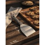 Pasta Tatlı Spatulası, Pizza Börek Dilimleyici, Plastik Saplı Çelik Spatula 10 cm - Siyah