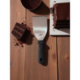 Pasta Tatlı Spatulası, Pizza Börek Dilimleyici, Plastik Saplı Çelik Spatula 8cm - Siyah