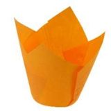 Pasta Turuncu Tulip Lale Muffin Cupcake Mini Kek Kalıbı Kapsülü 5x16 cm 200 Adet