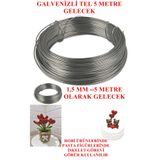 Pasta9 Galvenizli Tel Şeker Hamurlu Figür Yapımında ve Hobi Amaçlı Çiçek Yapımında Destekleyici Olarak Kullanılır 5 Metre Olarak Gelecek