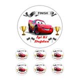 Pasta9 Yenilebilir Pasta Resmi Şimşek Meccuen Pirinç Kağıdından 6-8-10 Kişilik Pastaya Uygun 16 Cm