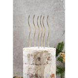 PASTAHÜMA Pasta Mumu Spiral Gold Renk Mum 6 lı Altın Kıvrık Mum