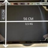Pastaland 56X42,5 Cm Celık Tutmalı Buyuk Dıkdortgen Tepsı