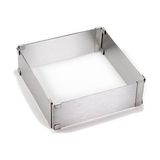 Pastaland Ayarlanabilir Kare Turta Çemberi 20 x 40 cm. - Kare Pasta Kalıbı