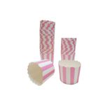 Pastaland Cupcake/Muffin /Suffle Kek Kapsülü Pembe Beyaz 25 li