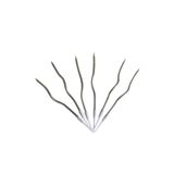 Pastaland Eğik Pasta Mumu Gümüş Renkli 6 lı 14 cm