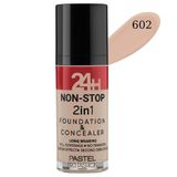 Pastel 24H Non-Stop 2 in 1 602 Light Porcelain Fondöten ve Kapatıcı