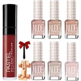 Pastel 300.Set Daylong Ruj 36 - Oje 751-750-106-101-755-752 Formula Anahtarlık Li