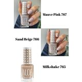 Pastel 3’lü Oje Seti Nude Mauve Pink 767 Nude Sand Beige 766 Nude Milkshake 765 Nail Polish