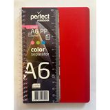 Pastel A6 Çizgili Not Defteri - Kırmızı