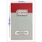Pastel Adisyon Fişi, Adisyon Defteri Otokopili 2 Nüsha (50 Asıl, 50 Suret) 16X8.5 cm Numaralı - 48 Adet (4 Düzine)