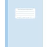 Pastel Blue Composition Notebook 5x5 Graph: Math Grid Paper, Engineering Notepad, 100 Sheets (200 Pages), 7.5" x 9.25"