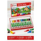 Pastel Boya 12 Renk 1 Paket Fixpoint Pastel Boya 12 Li Karton Kutulu Parlak Canlı Ve Örtücü Renkler