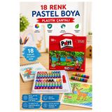 Pastel Boya 18 Renk Plastik Çantalı 1 Paket Pritt Pastel Boya 18 Li Çantalı Parlak Canlı Ve Örtücü Renkler