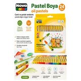 Pastel Boya 24 Renk 1 Paket Nova Color Pastel Boya 24 Lü Karton Kutulu Parlak Canlı Ve Örtücü Renkler