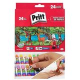 Pastel Boya 24 Renk 1 Paket Pritt Pastel Boya 24 lü Karton Kutulu Parlak Canlı ve Örtücü Renkler