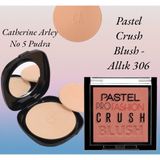 Pastel Crush Blush - Allık 306 + Catherine Arley No 5 Pudra Compact Powder Pudra 05